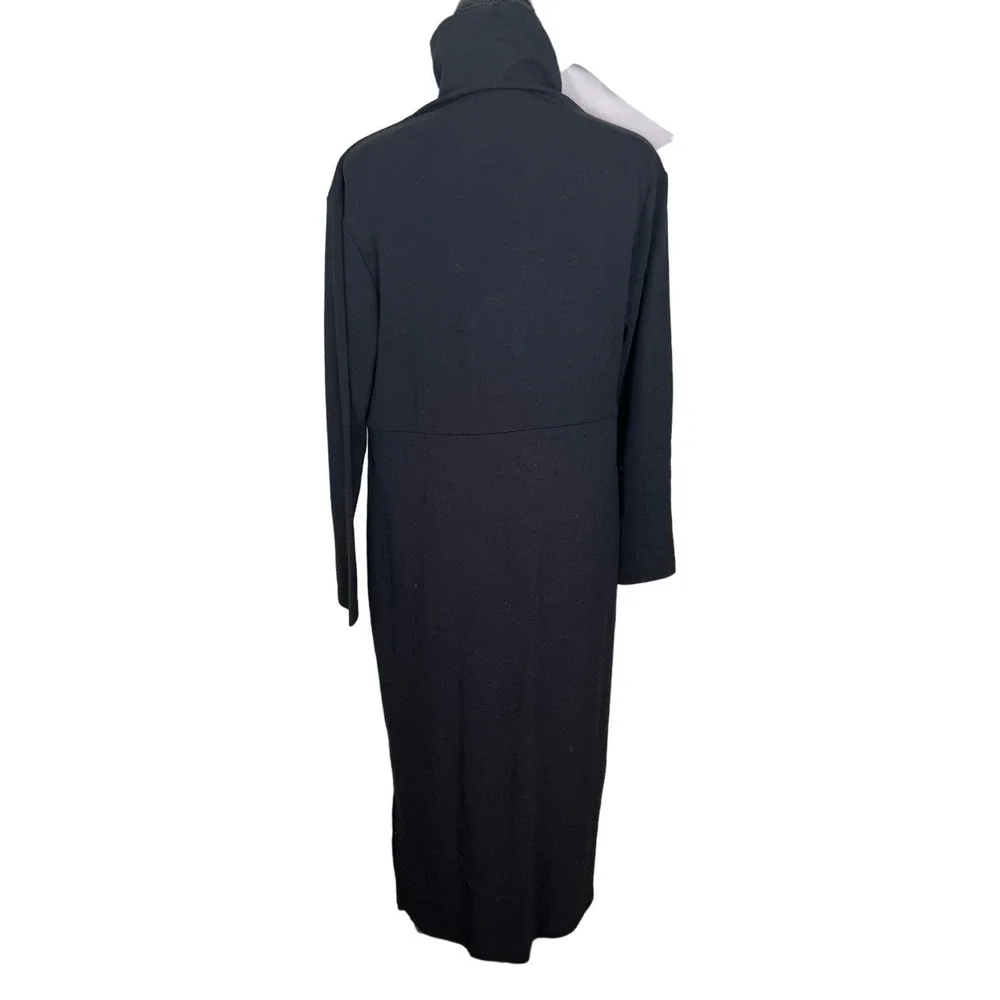 Women w/ Control Tall Finespun Jersey Tummy Control Midi Dress NWT BLACK SZ XST - Picture 3 of 5